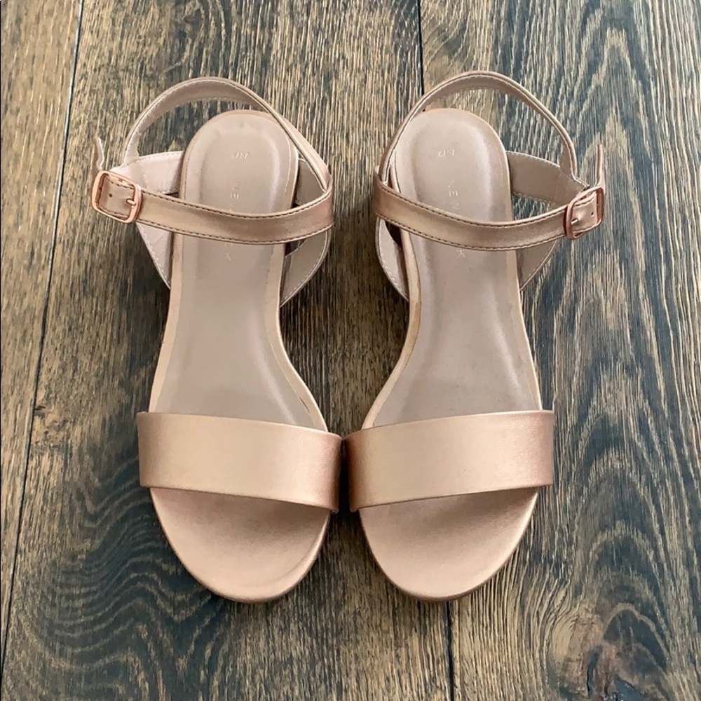 New Look rose gold 1 inch heels size 37